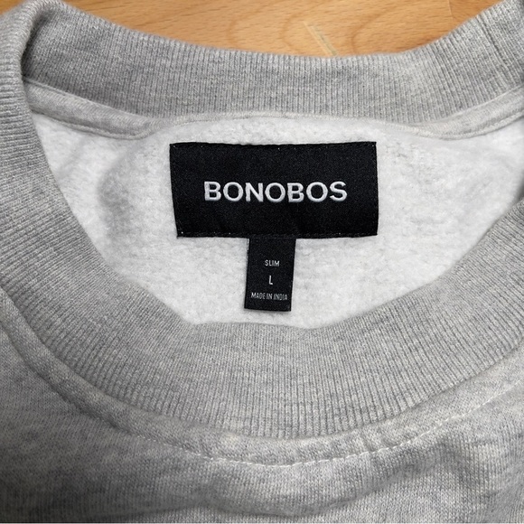 𝅺bonobos Men’s Slim Crewneck Embroidered Skiing Intarsia Fleece Size Large - Picture 7 of 11